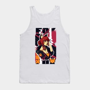 Modern Fox Girl Kitsune Tank Top